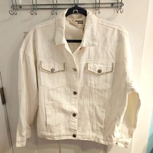 Ivory White Denim Jacket